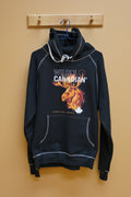 Black with Grey Stitch Hoodie - Moose Design