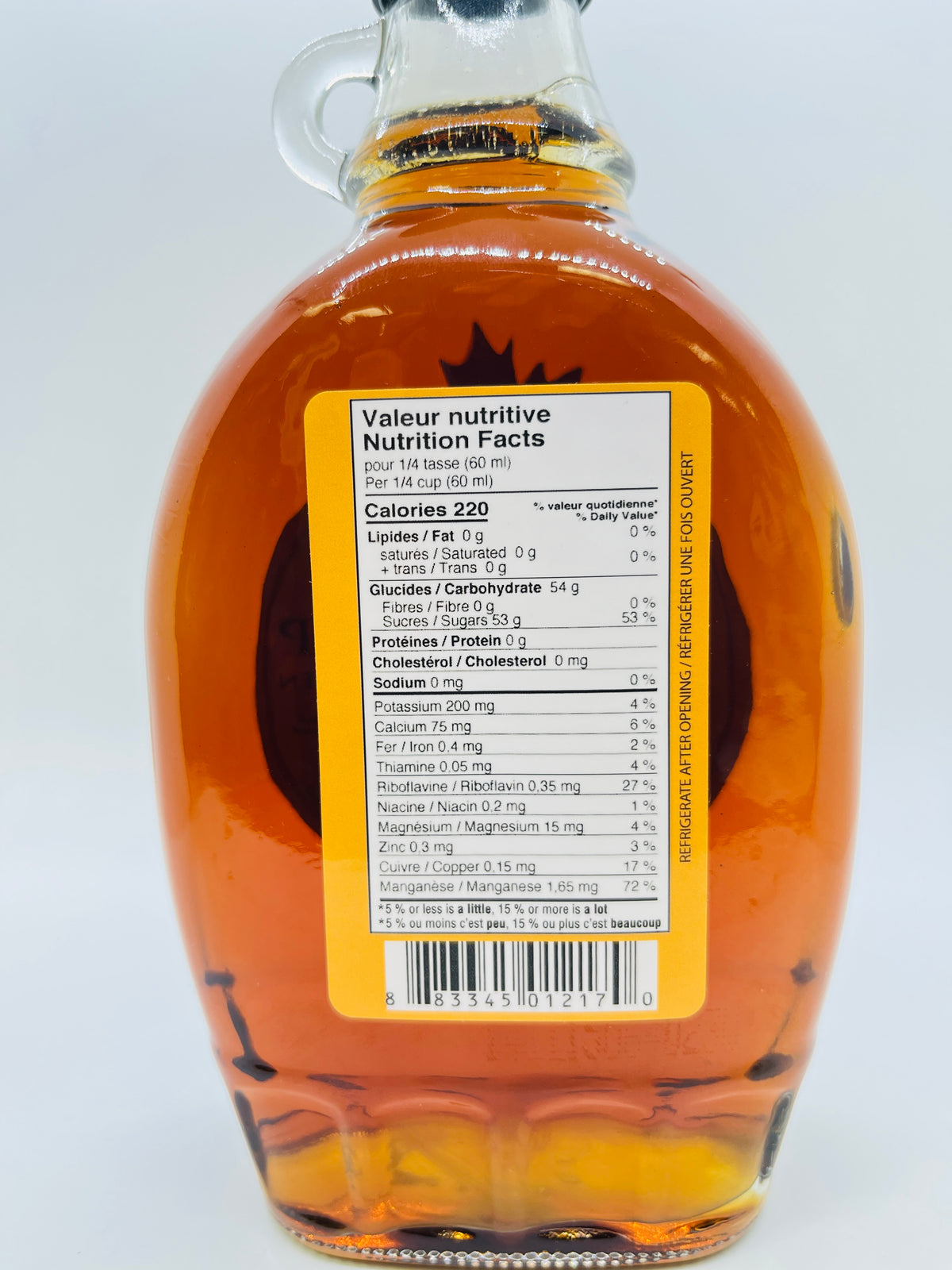 100% Pure Canadian Maple Syrup - Amber Rich Taste