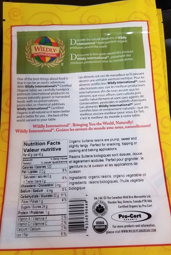 Organic Sultana Raisins